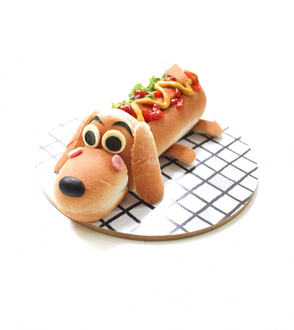 Бутерброды в виде собаки