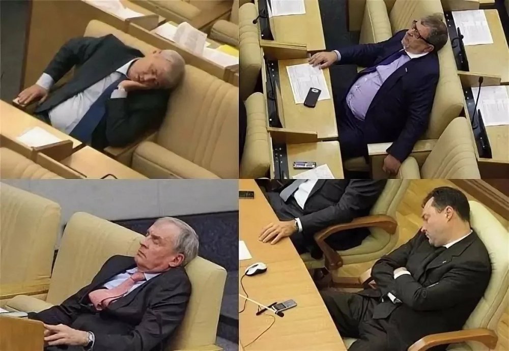 Депутаты спят на заседании Госдумы