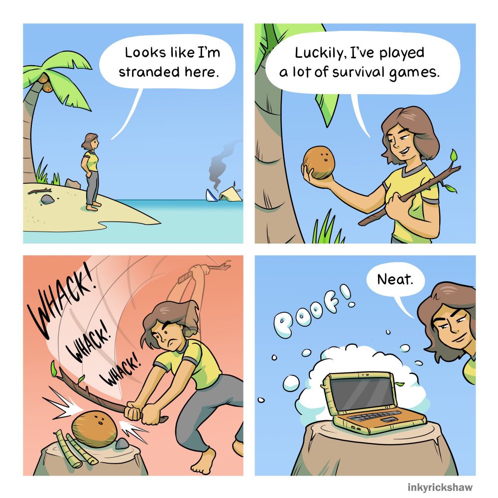 Мемы про необитаемый остров