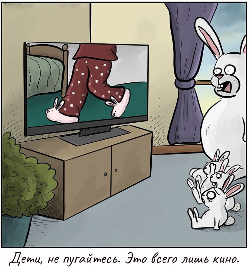 Новогодний кролик комикс