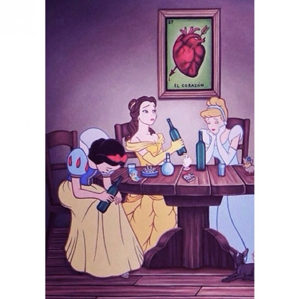 Пьющие принцессы Диснея