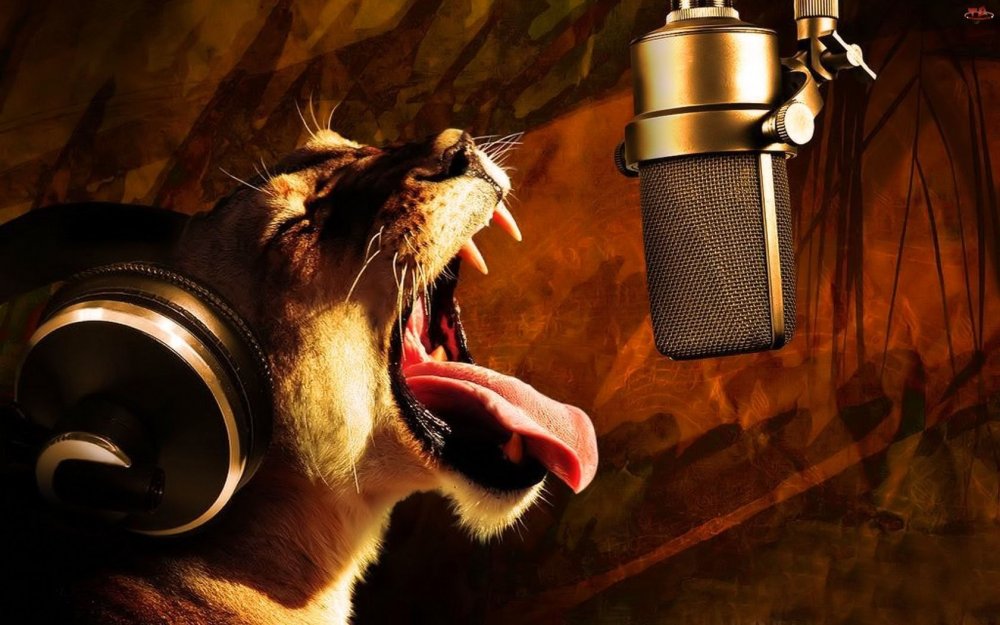 Животные с микрофоном