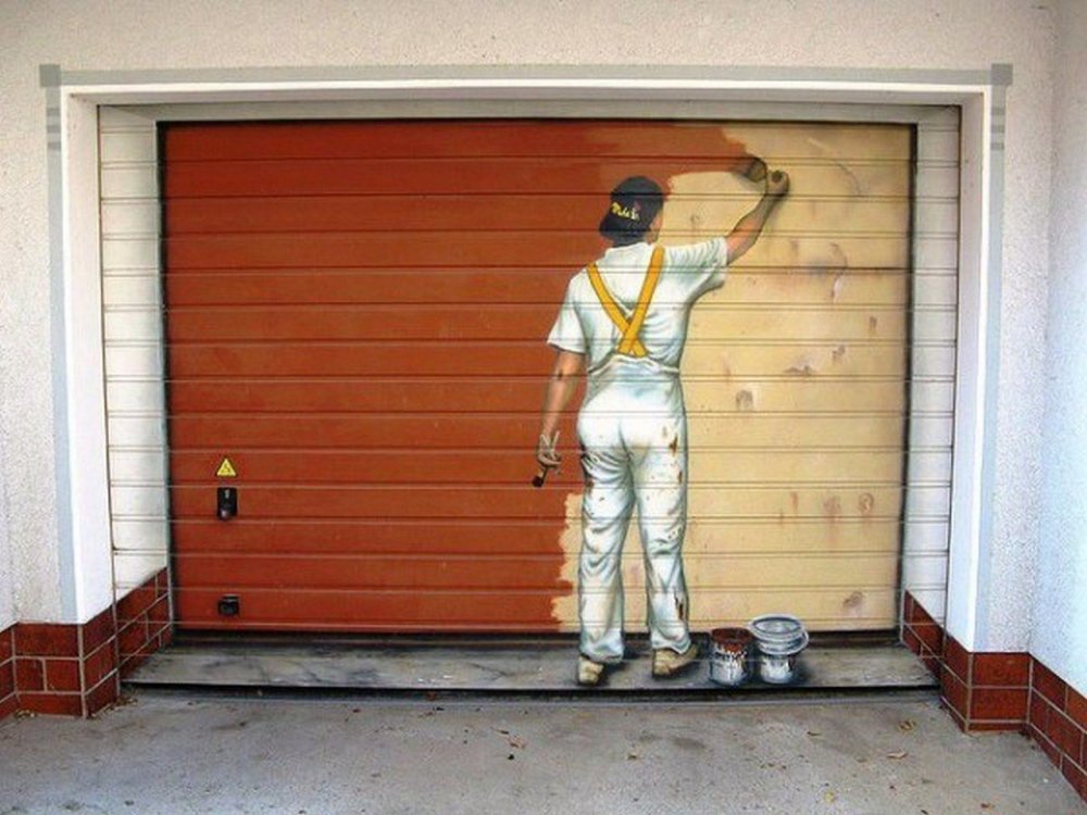 Разрисовать гаражные ворота