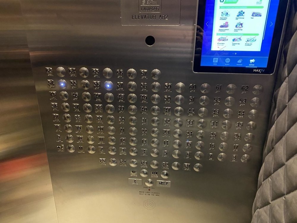 Панель лифта с кнопками