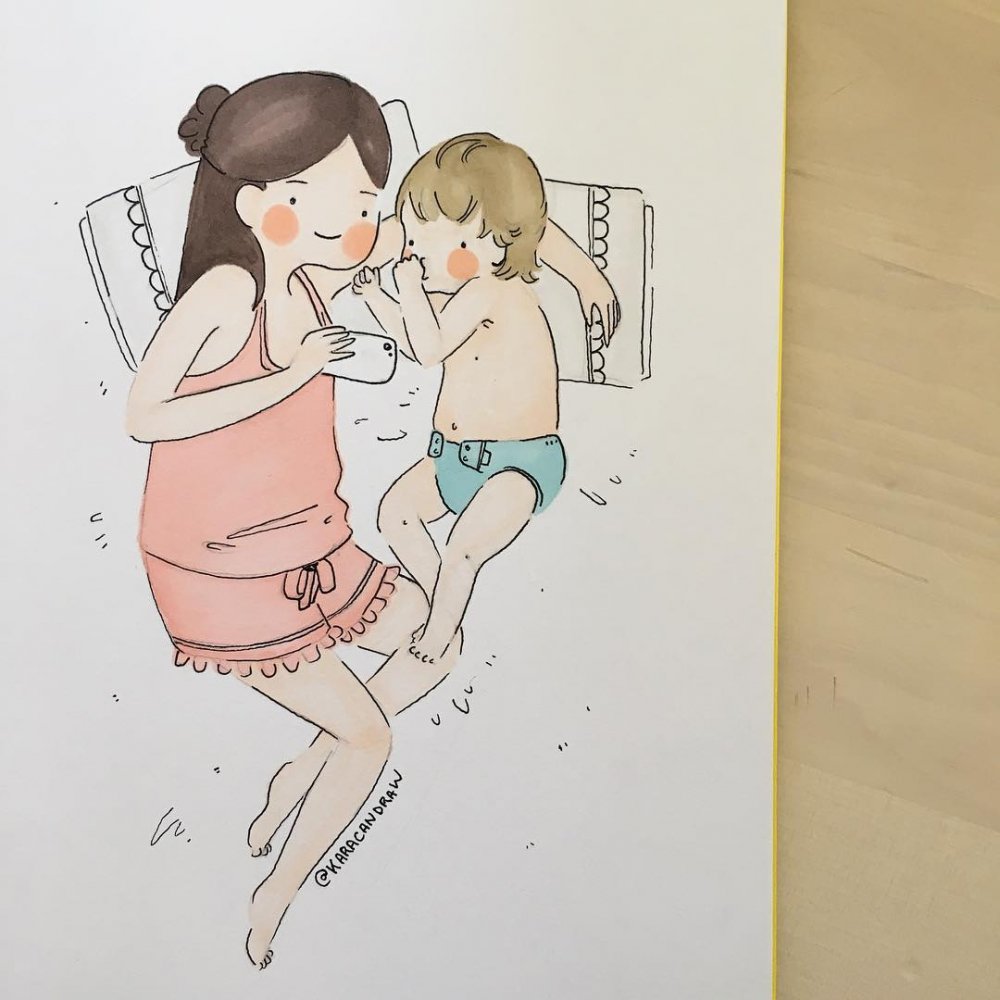 Смешные иллюстрации про материнство