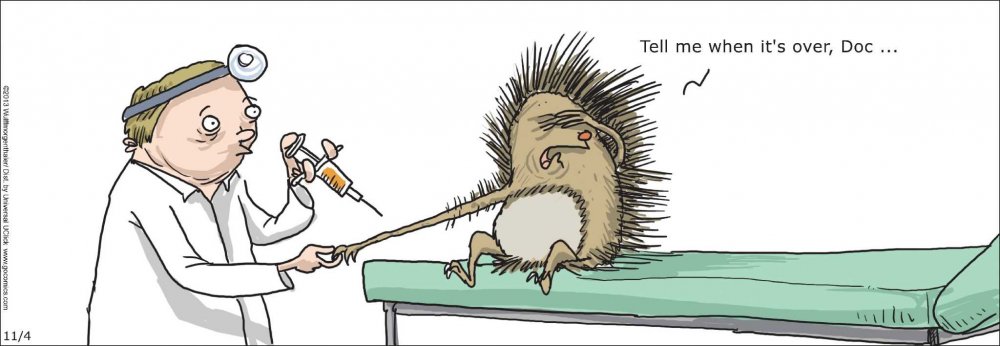 Карикатура укол вакцины