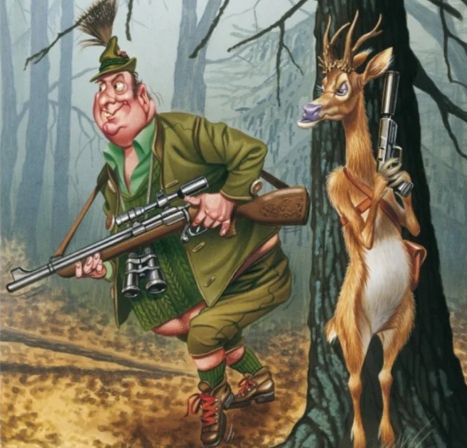 Карикатуры про охоту