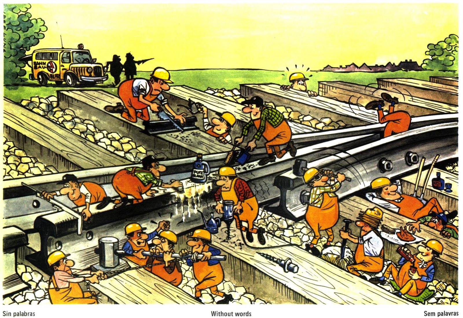 Ремонт дорог ржд. Карикатуры про железную дорогу. Железнодорожник карикатура. Железная дорога иллюстрация. Монтер пути юмор.