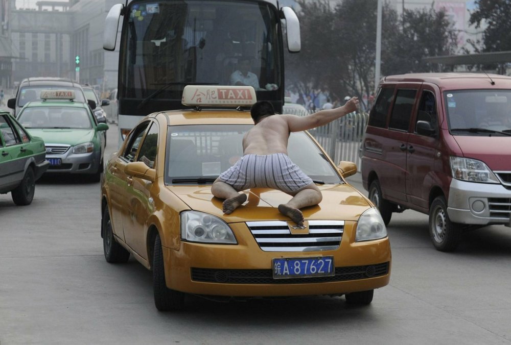 Пьяный пассажир в такси