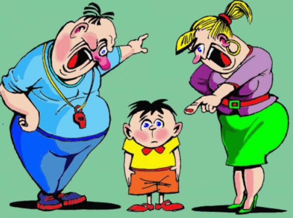 Родители и дети карикатура