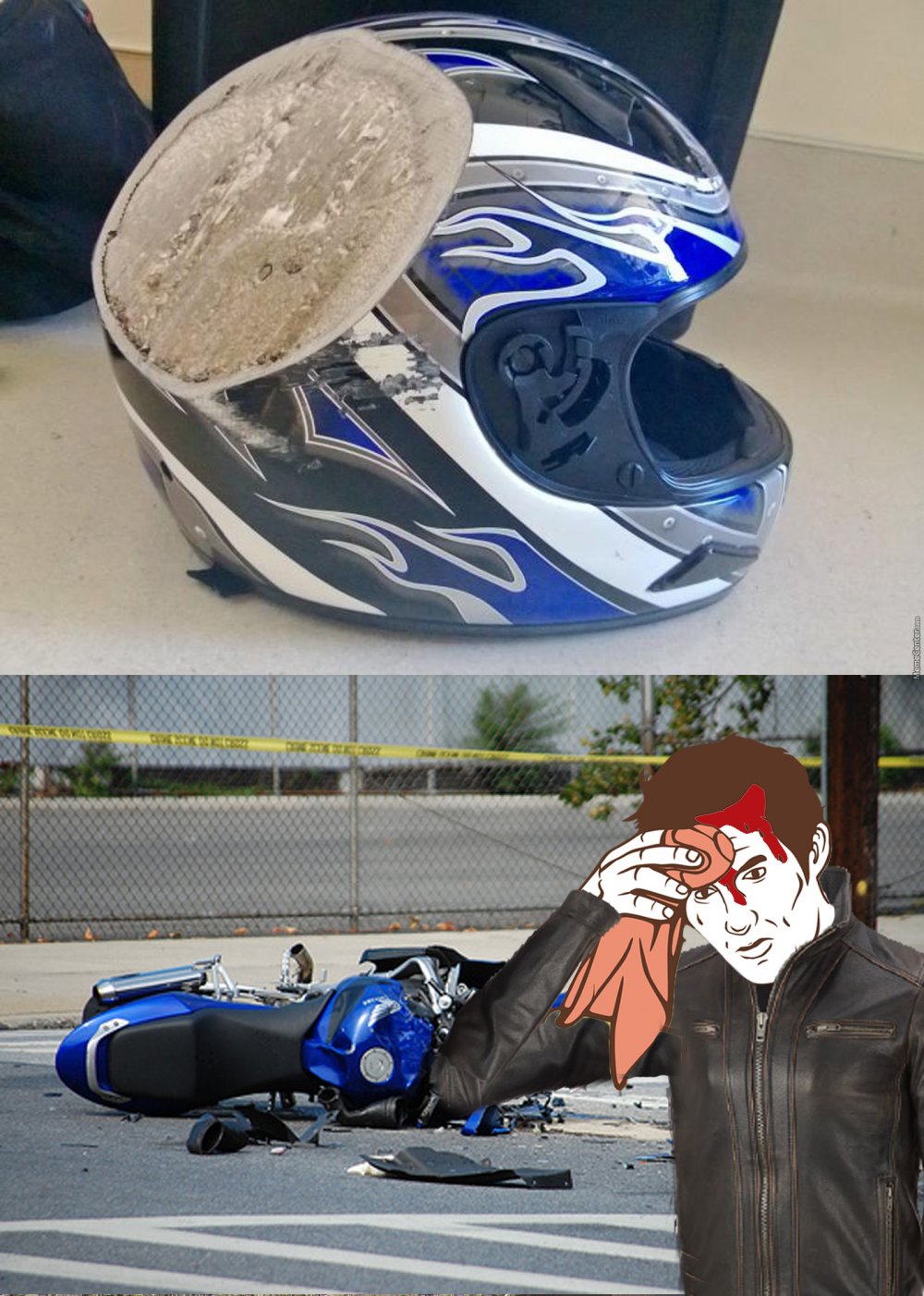 Шлем для мотоцикла прикол