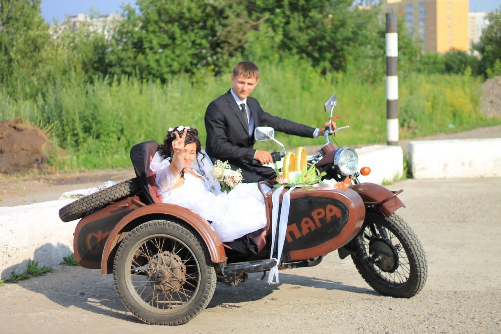 Свадебные мотоциклы с коляской