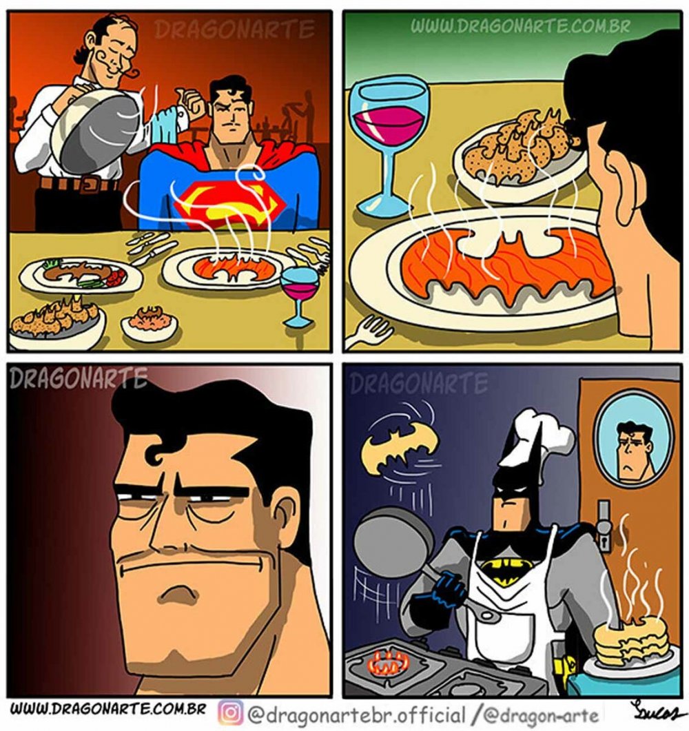 Веселые комиксы про супергероев