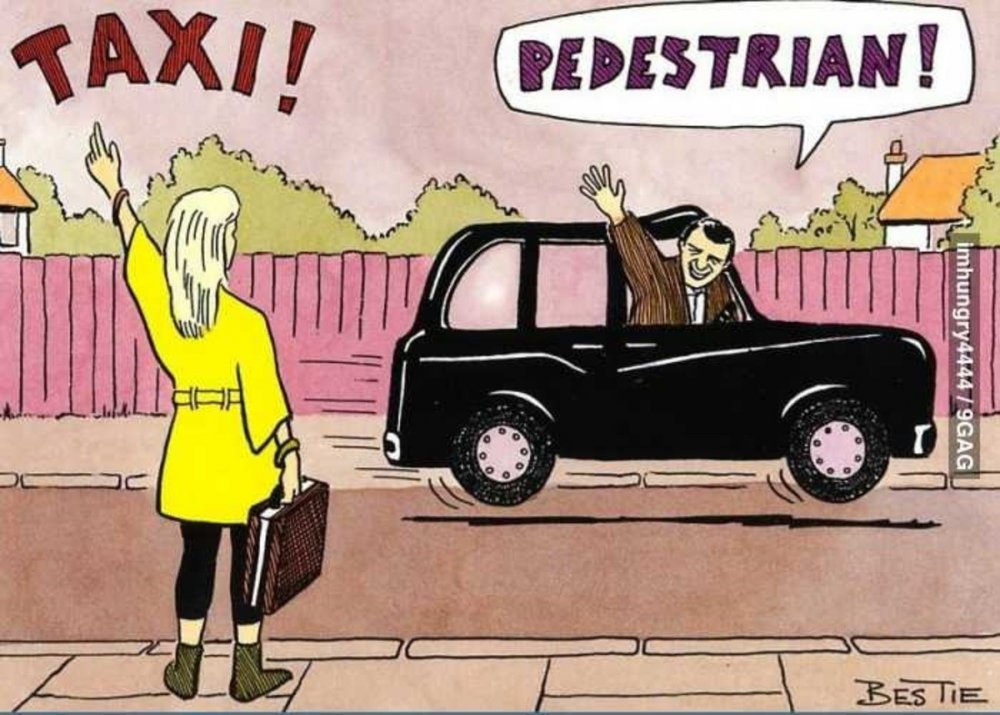 Таксист пешеход прикол