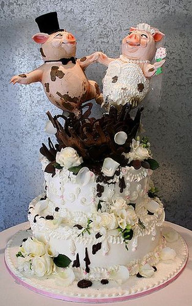 Свадебный торт с человечками