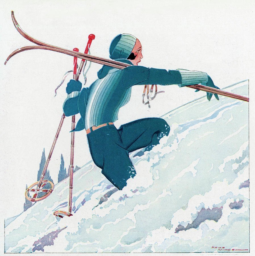 Лыжник плакат