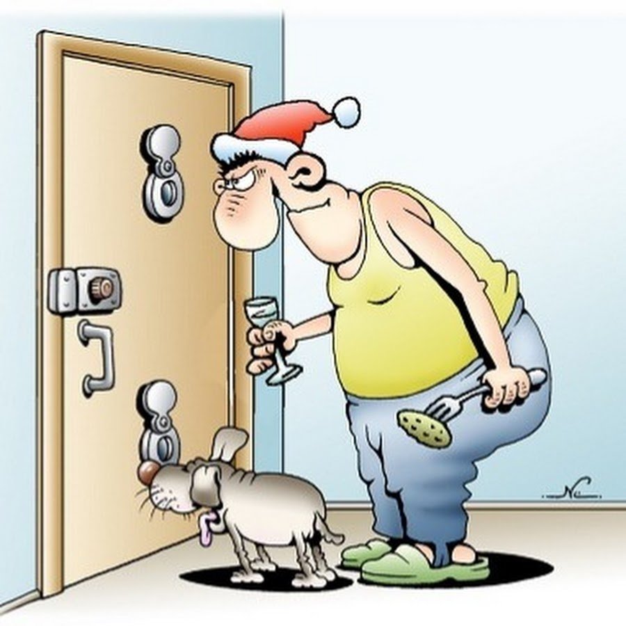 Карикатура на входную дверь