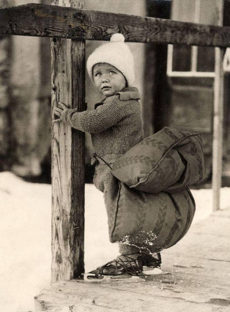 Мальчик СССР зима