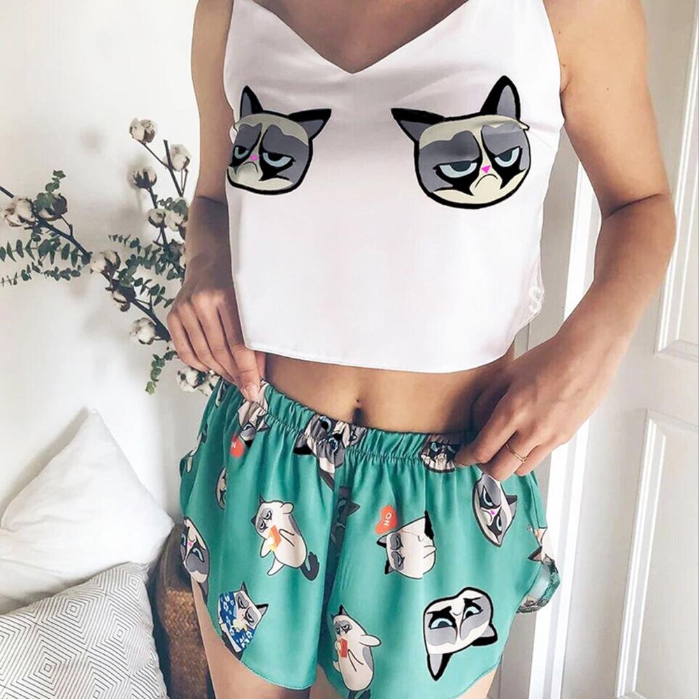 Пижама с котиками женская