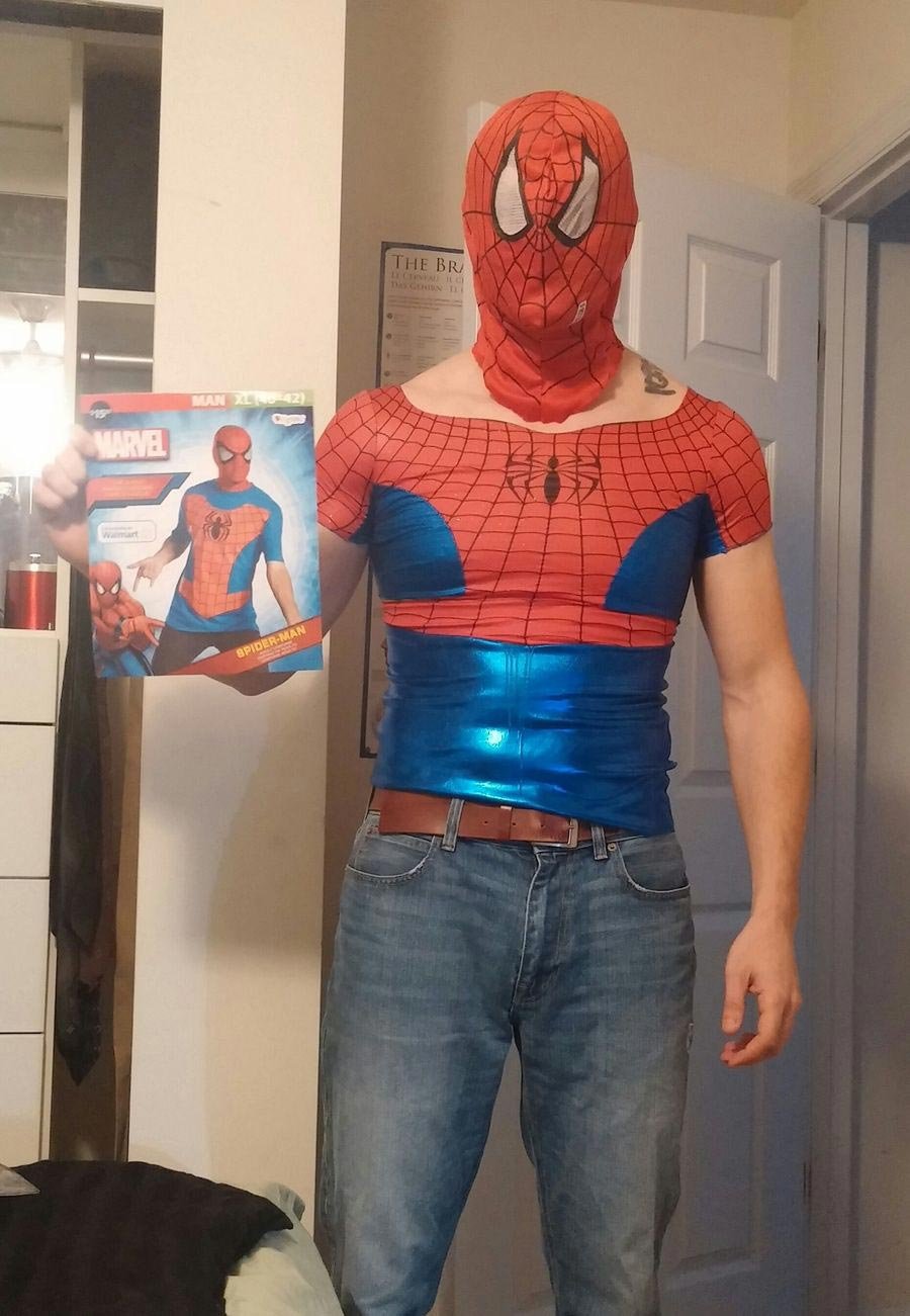 Смешной костюм человека паука