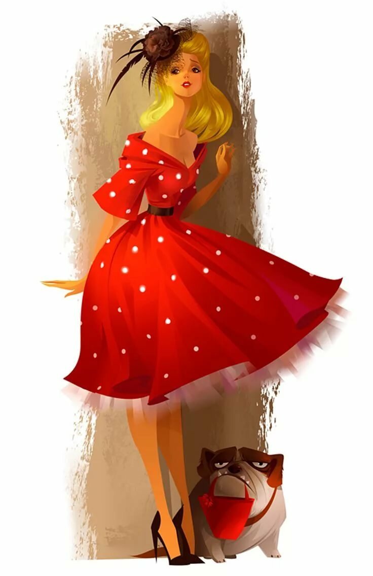 Девушка в платье