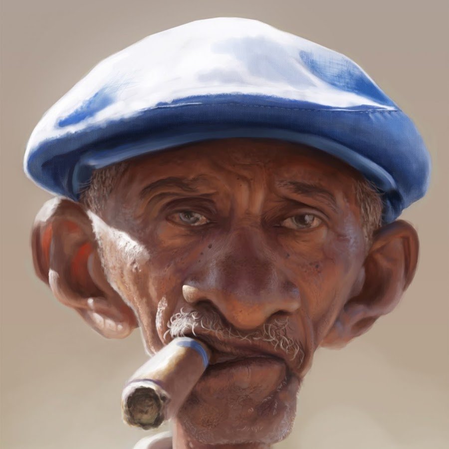 Дед с сигаретой