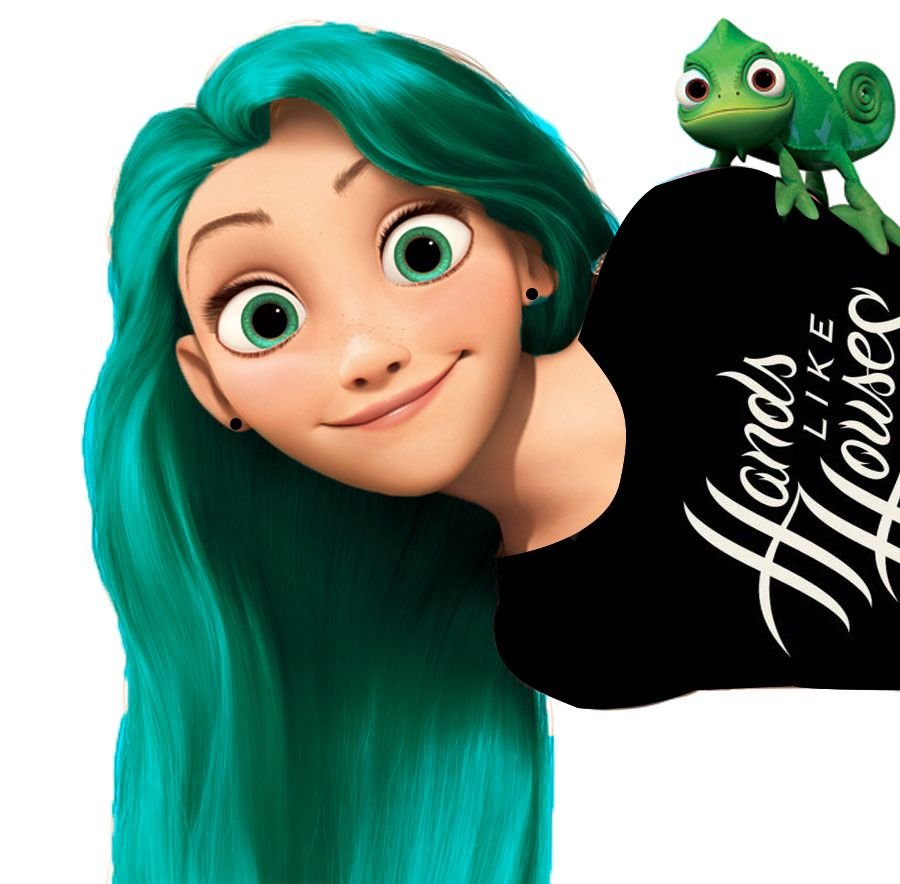 Принцесса с зелеными волосами