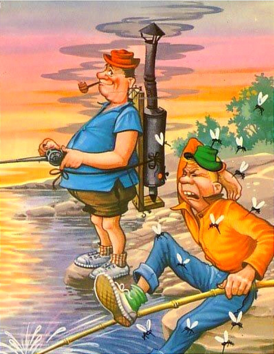 Карикатуры на тему рыбалка