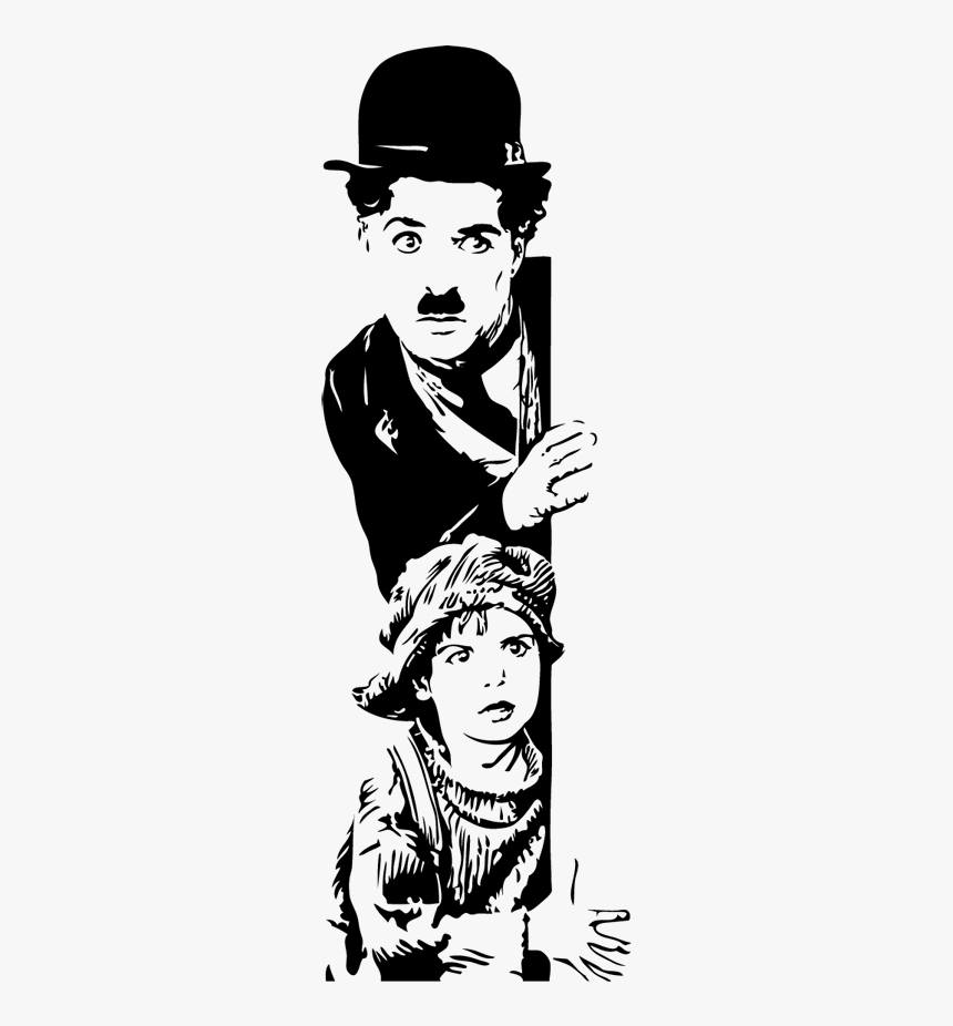 Чарли Чаплин на белом фоне