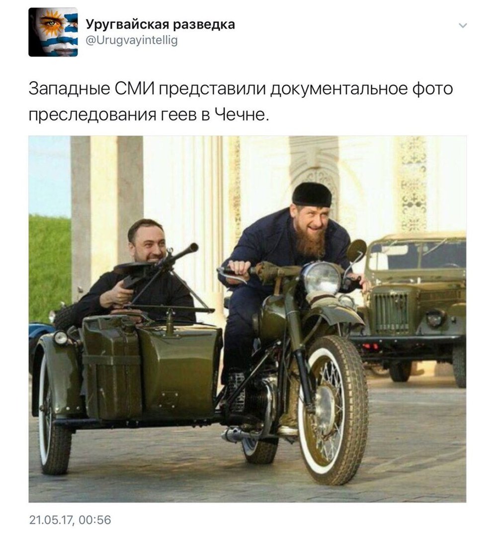 Кадыров на мотоцикле