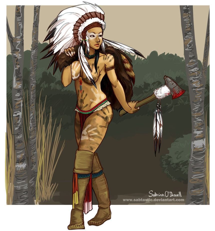 Могикане индейцы томагавк