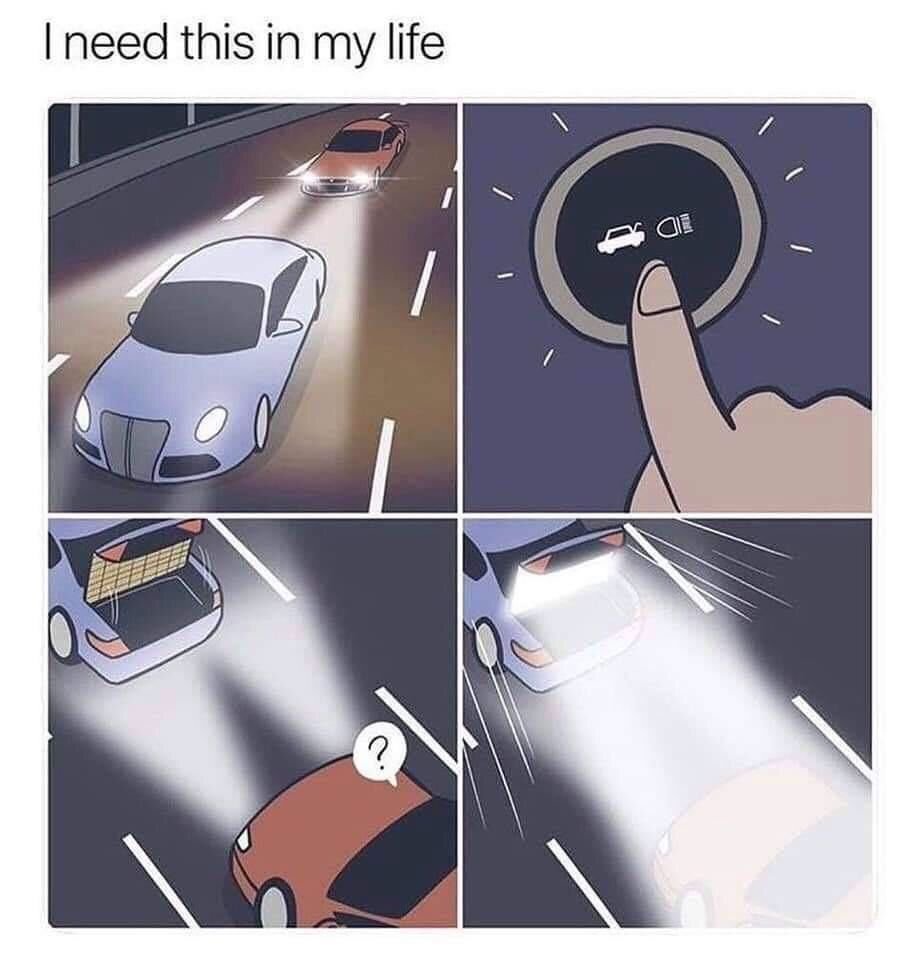 Дальний свет на машине