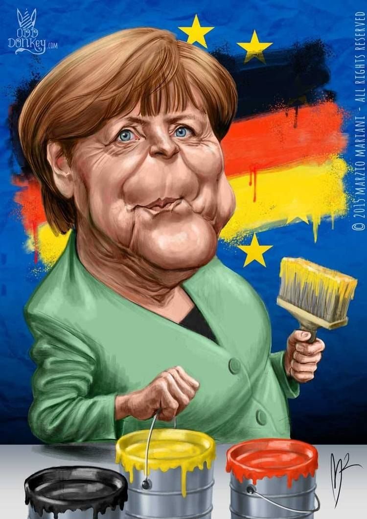 Ангела Меркель шарж