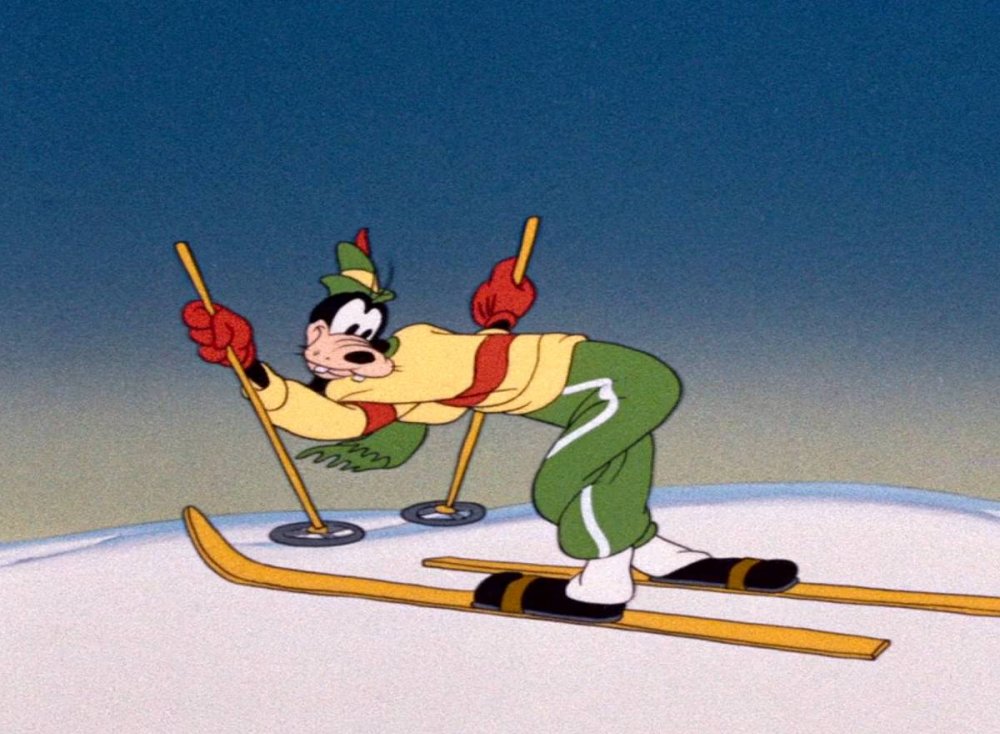 Гуфи искусство катания на лыжах