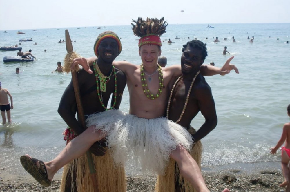 Африканцы на пляже