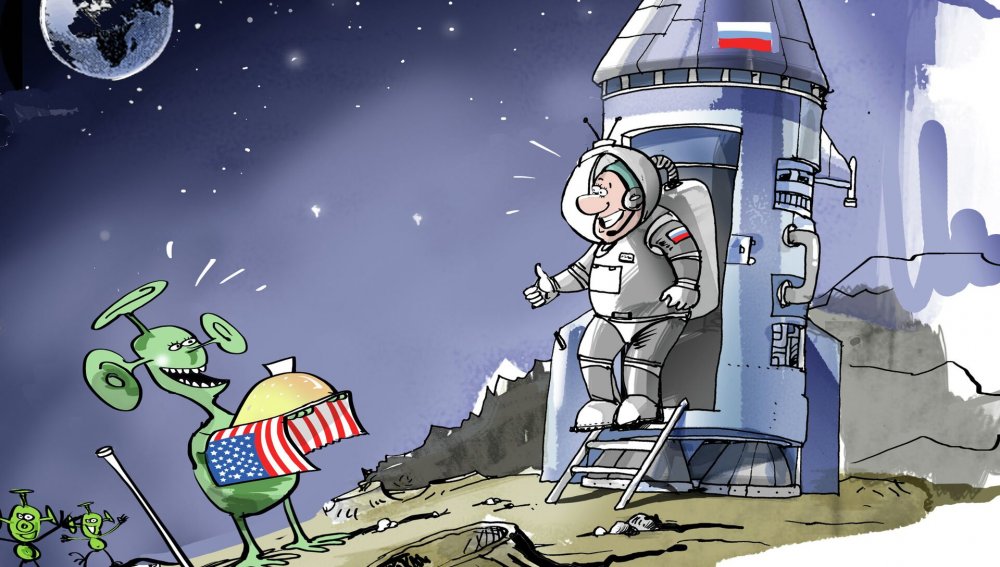 Карикатуры про космос
