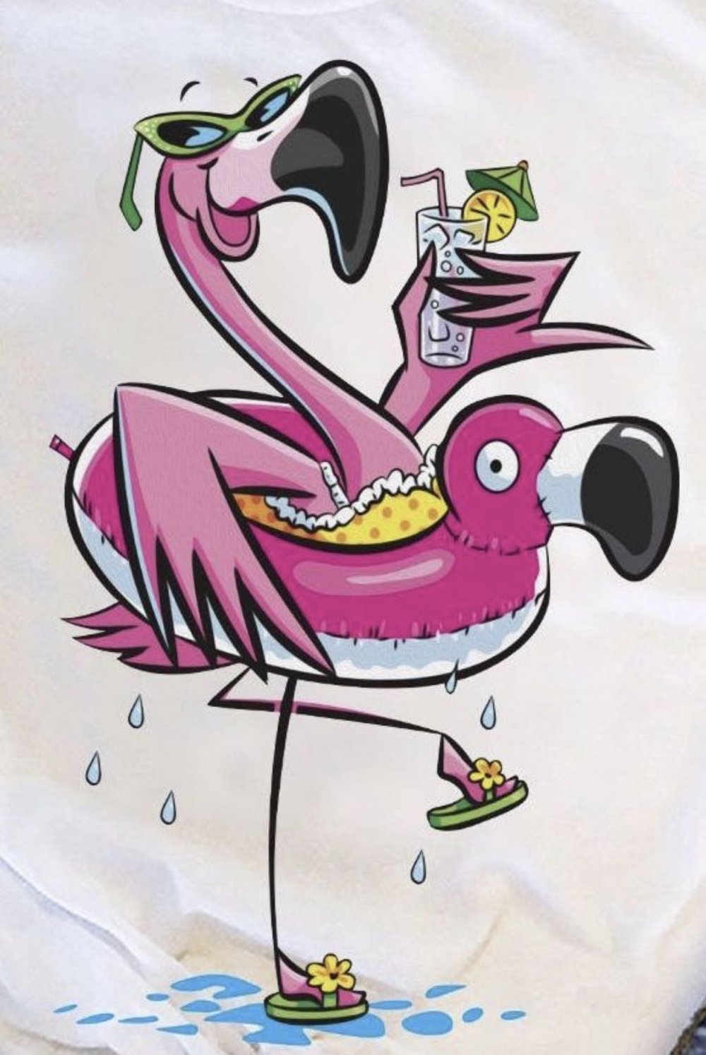 Смешной розовый Фламинго