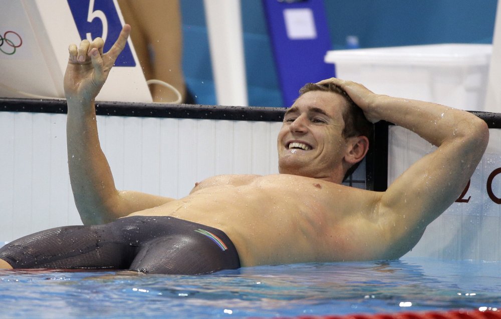 Пловец Кэмерон Ван ден Бург (ЮАР) на Олимпийских игр в Лондоне 2012 год