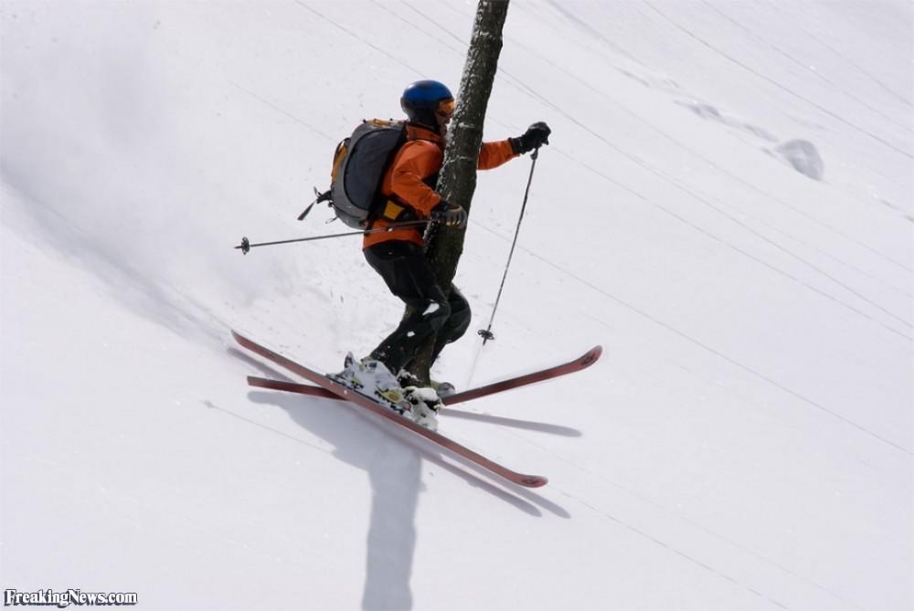 Падение лыжника