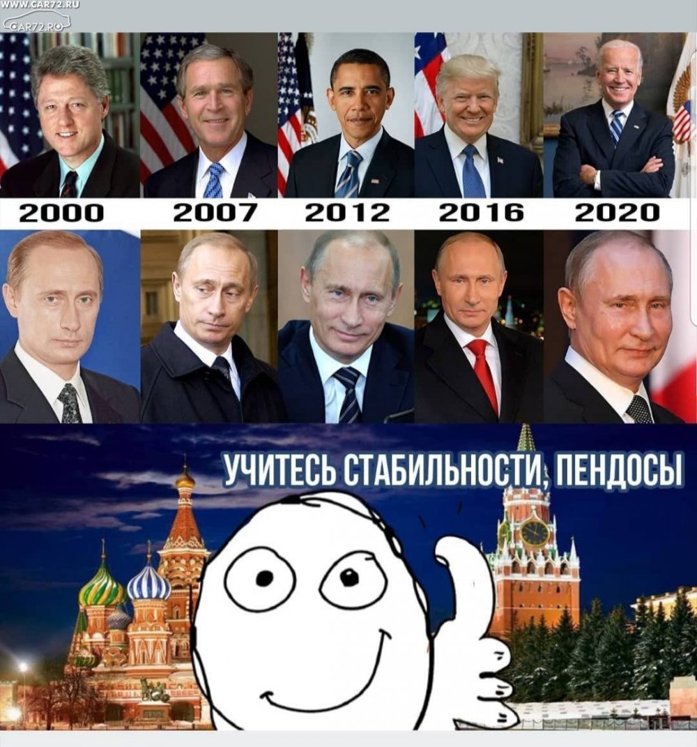 Путин и президенты США Мем