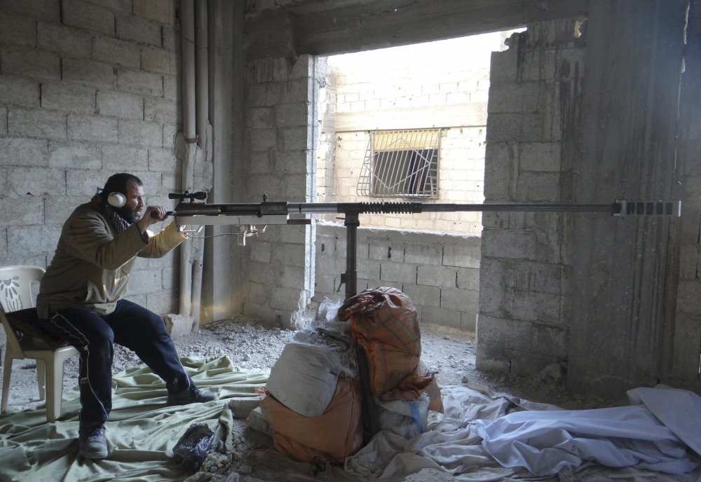 Самодельное оружие боевиков в Сирии