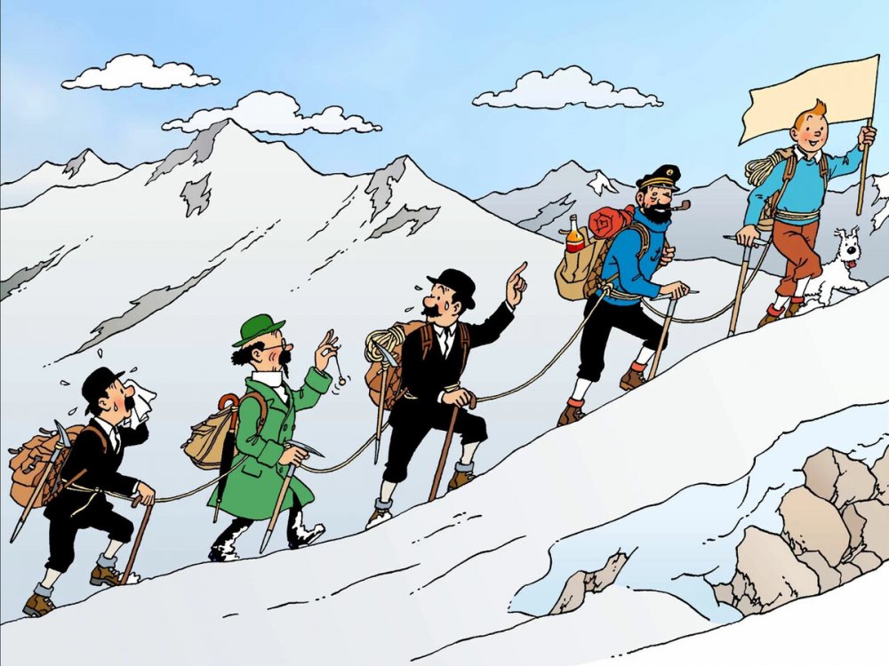 Карикатуры на туристов в горах
