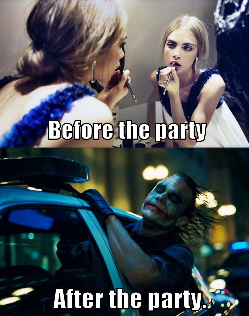 Девушки до и после вечеринки