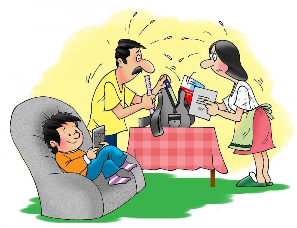 Родители и дети карикатура