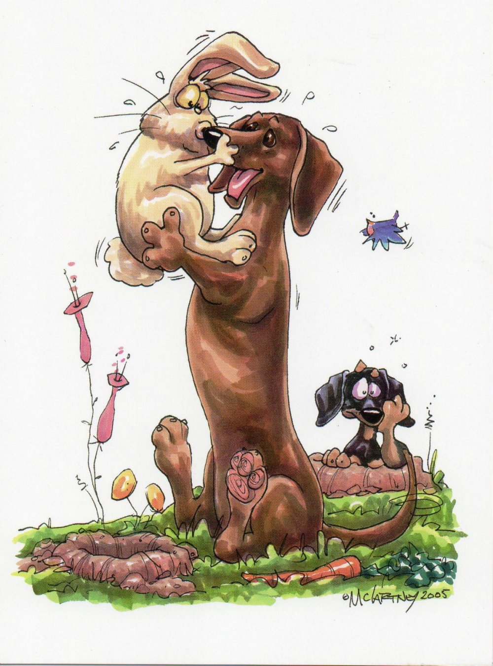 Смешная собака рисунок