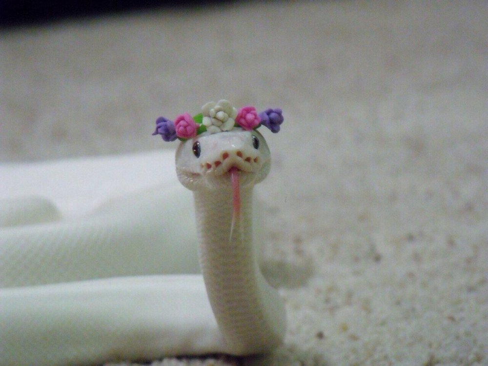 Змея с цветочком на голове