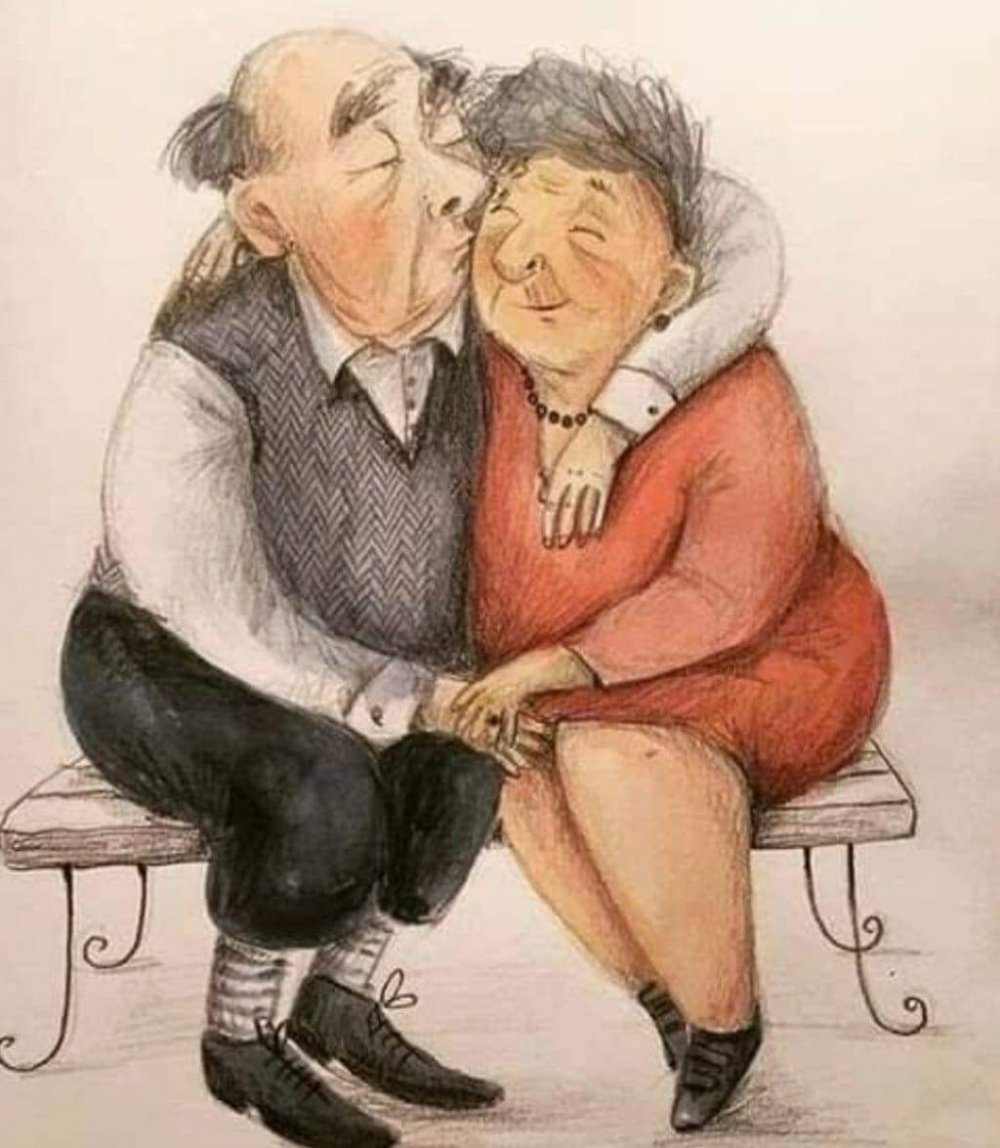 Бабушка и дедушка карикатура