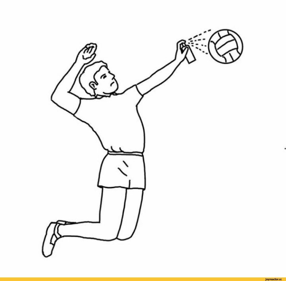 Волейболист рисунок
