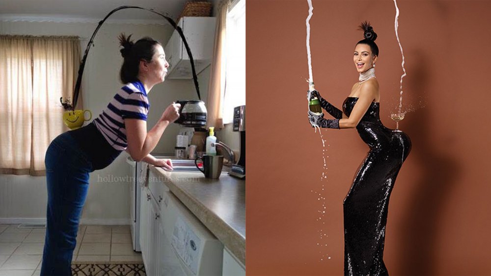 Ким Кардашьян шампанское фотосессия