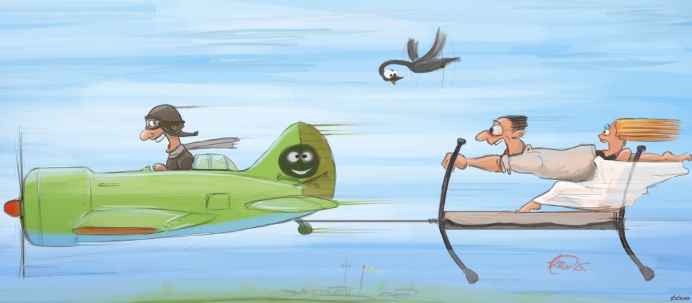 Карикатурный самолет